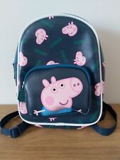 Peppa Pig George Backpack Kids Blue Zip Pocket Adjustable Straps