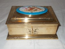 ANTIQUE VICTORIAN 1861 SEVRES SEWING JEWELLERY NECESSAIRE ETUI BOX BY LEUCHARS