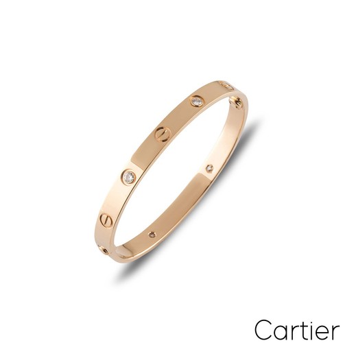 Cartier rose gold half diamond - cartier,