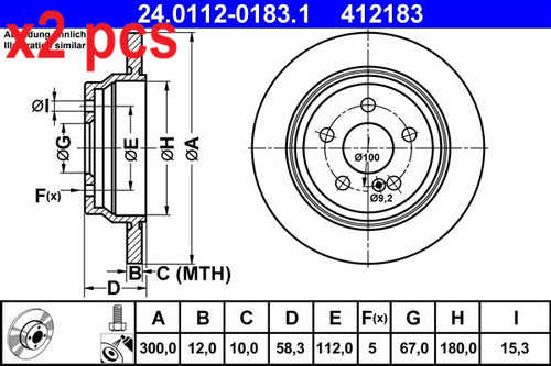 Pcs sides rear - x2,