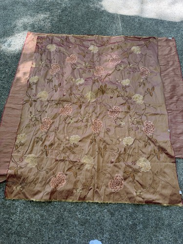 Vintage textile silk taffeta - textile,,