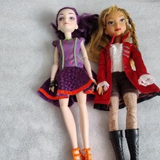 Disney Descendants Neon Lights CJ Hook Doll and Mal dolls tlc.