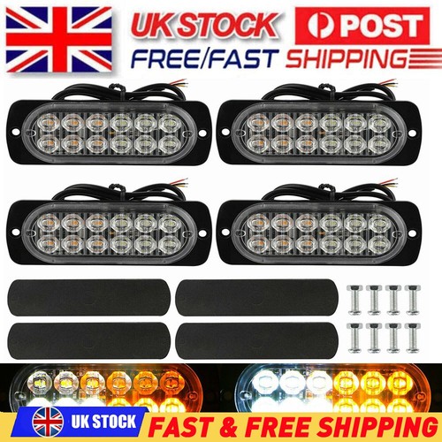 12led amber white - 4x,