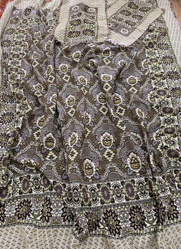 Vtg woven afghan - woven,