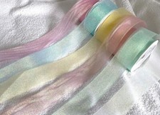 Eleganza CANDY SHIMMER Iridescent Pastels rainbow summer - 6 colours ribbon 38mm