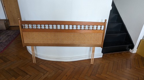 Vintage rattan headboard - vintage,