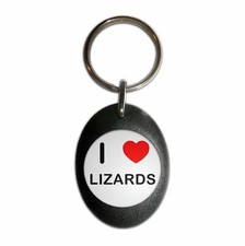 Lizards I Love Heart Plastic