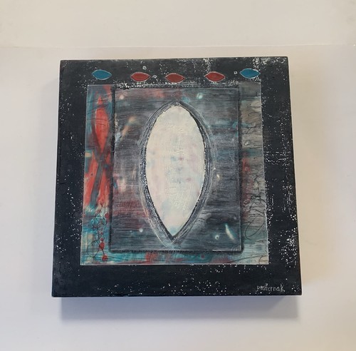 Abstract encaustic painting - encaustic,