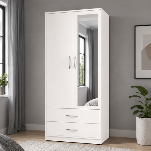 Modern wooden wardrobe door - wooden,