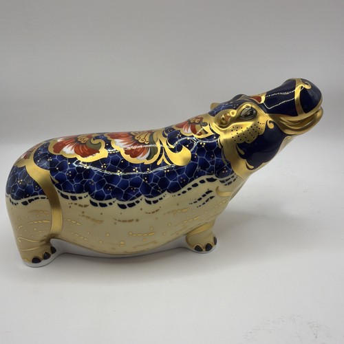 Royal crown derby - crown, hippopotamus