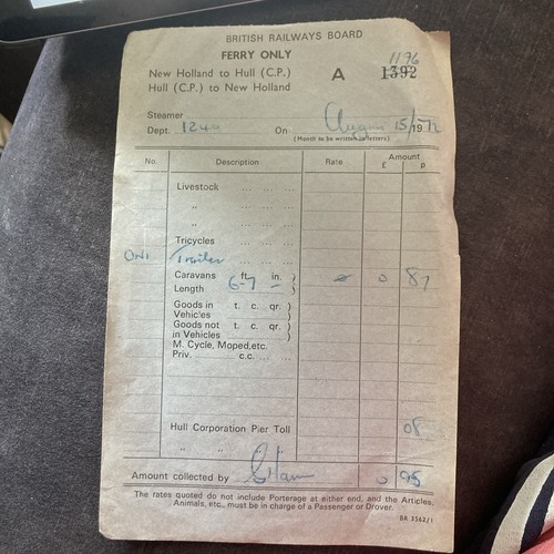 Railway ticket ferry - ticket,