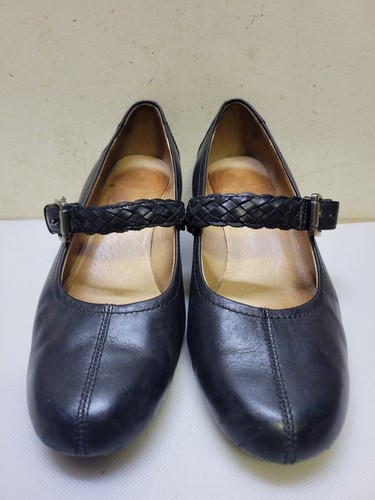 Clarks black leather mary - clarks,