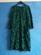 BNWOT Whistles Green Floral Silk 3/4 Sleeve Bodycon Pencil Shift Dress Size 10
