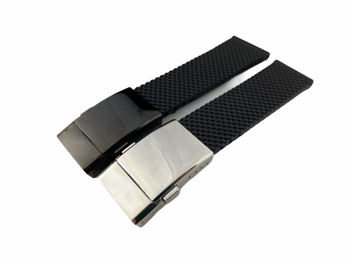 24mm black mesh rubber - 22,