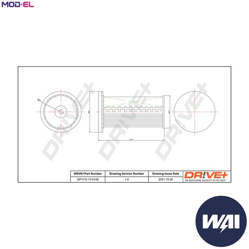 Fuel filter dp1110 0148 for - fuel, dp1110.13.0148