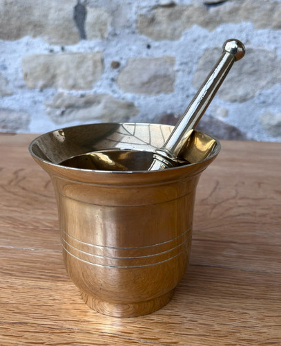 Brass pestle mortar - brass,