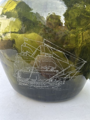 Antique green glass dutch - antique,