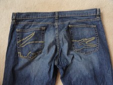 VINTAGE LACOSTE WOMEN's BLUE JEANS W36 UK 16 STRAIGHT LEG L34" EMBROIDERED CROC-