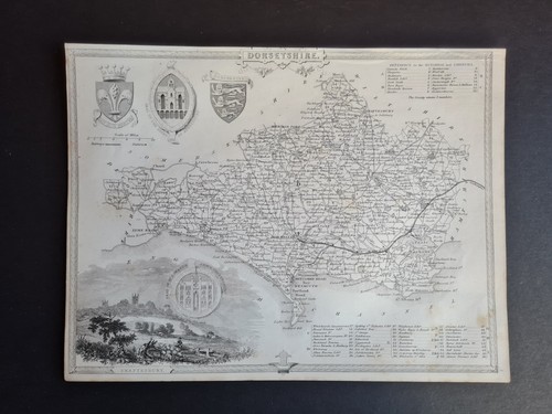Antique 1848 map dorset - antique,