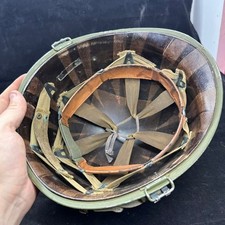 Original WW2 US Army M1 Front Seam Combat Helmet Complete w/Westinghouse Liner