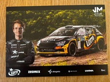 JAKUB MATULKA SIGNED SKODA FABIA ERC / BRITISH RALLY 2025 OFFICIAL PHOTOCARD