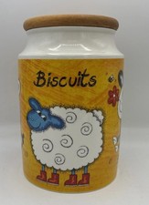 Vintage Funky Farm Dunoon Design By Jane Brookshaw Sheep Biscuit Jar, 21CMS