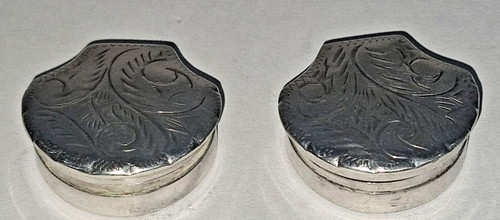 Vintage solid silver - pill, box