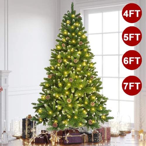 Snow covered christmas tree - snow,