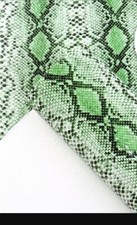 Green Snake Embossed FAUX