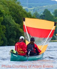 Down wind sail for - sail, canoe