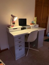 Gray/White Ikea Computer Desk