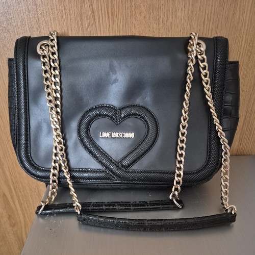 Love moschino black handbag - moschino,