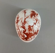 Coalport Indian Tree Egg Shape Trinket Box Bone China Vintage Miniature -CP