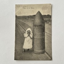 Antique Postcard WW1 War Girl