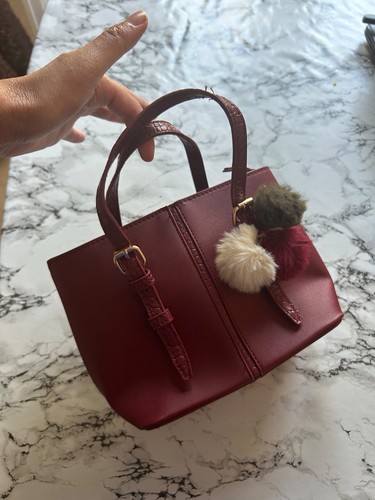 Burgundy womens handbag - burgundy, purse