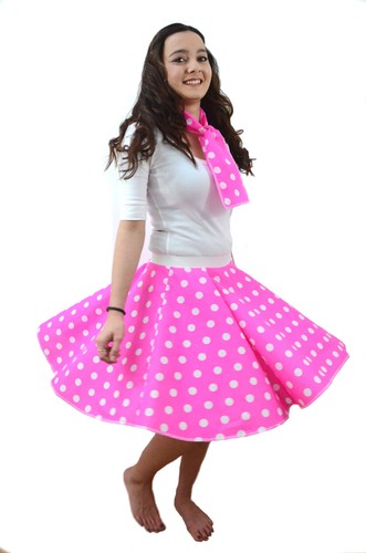 Plus size skirt - circle, polka