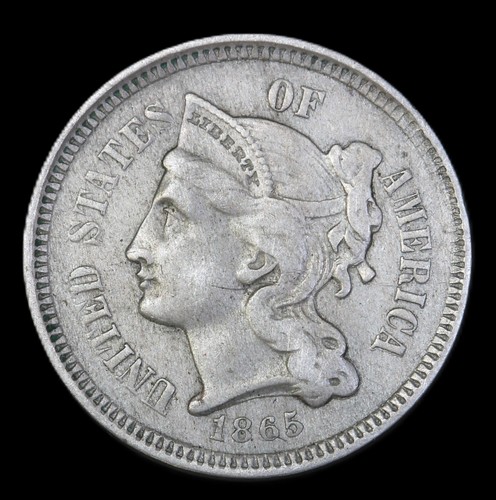 1865 3cn three - 3cn, cent