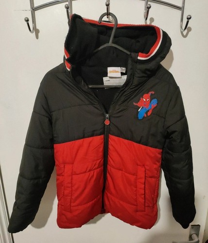 Spiderman hooded puffer coat - hooded,