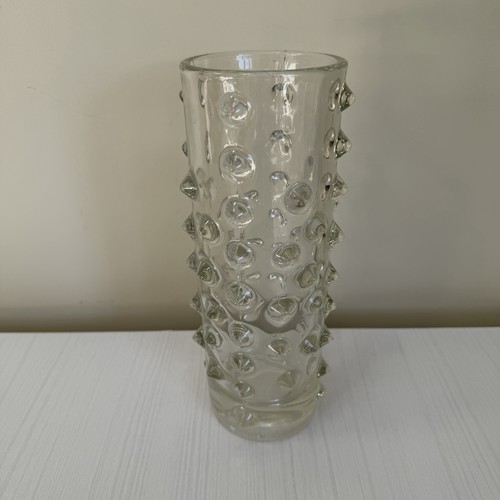 Vintage czech glass vase - czech, clear