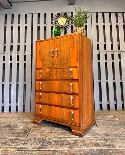 Beautiful 1940s walnut tallboy - beautiful,
