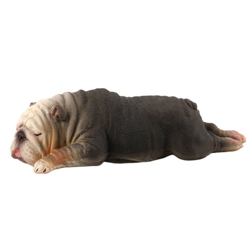 Sleeping bulldog figurine - sleeping,