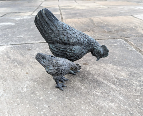 Bronze verdigris chicken - bronze,