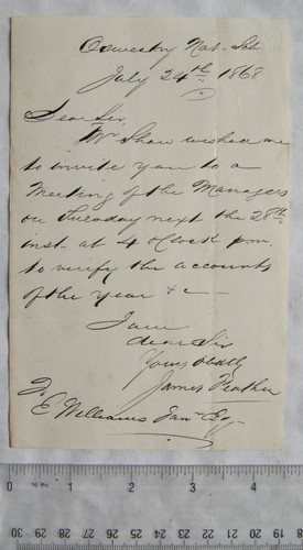 1868 letter james feather - james,