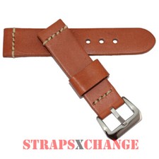 Distressed Vintage Leather SADDLE TAN Watch Strap Band Pre-V PreV suit Panerai