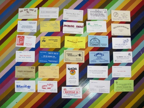 Vtg skateboard business card - business,