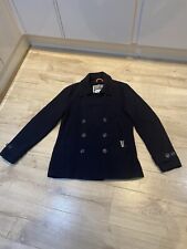 Women’s SUPERDRY Wool Blend Navy Slim Fit Pea coat Size Large