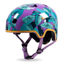 Micro Scooters Toucan Purple Patterned Deluxe Helmet Size Small 51-54cm