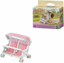 Sylvanian Families Double Pushchair - dollhouse furniture 4533, Pink Age 3+