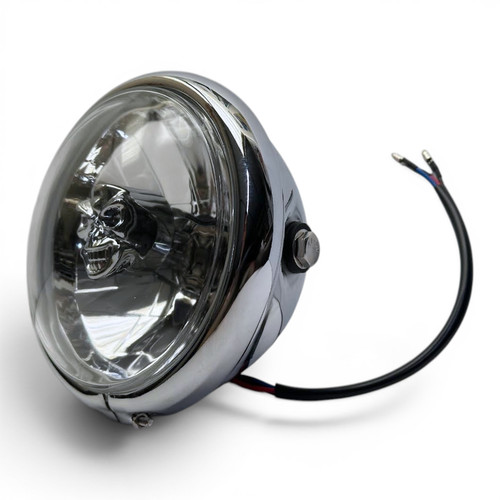 Chrome halogen skull - 3/4",