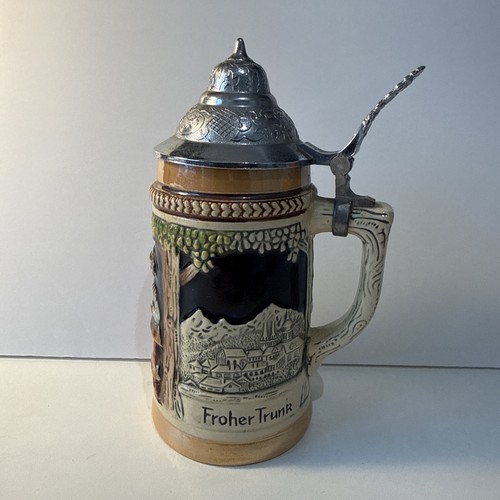 Vintage german lidded beer - german,